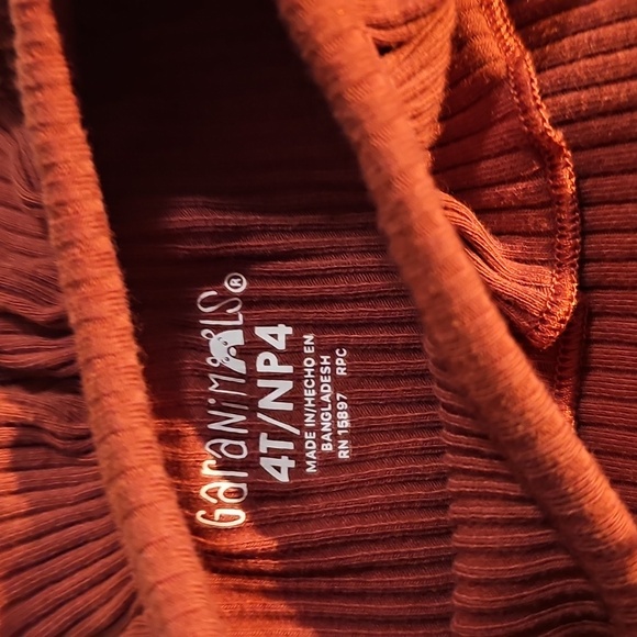 Kids' Rust and Peach Ruffle Tops - Picture 6 of 9